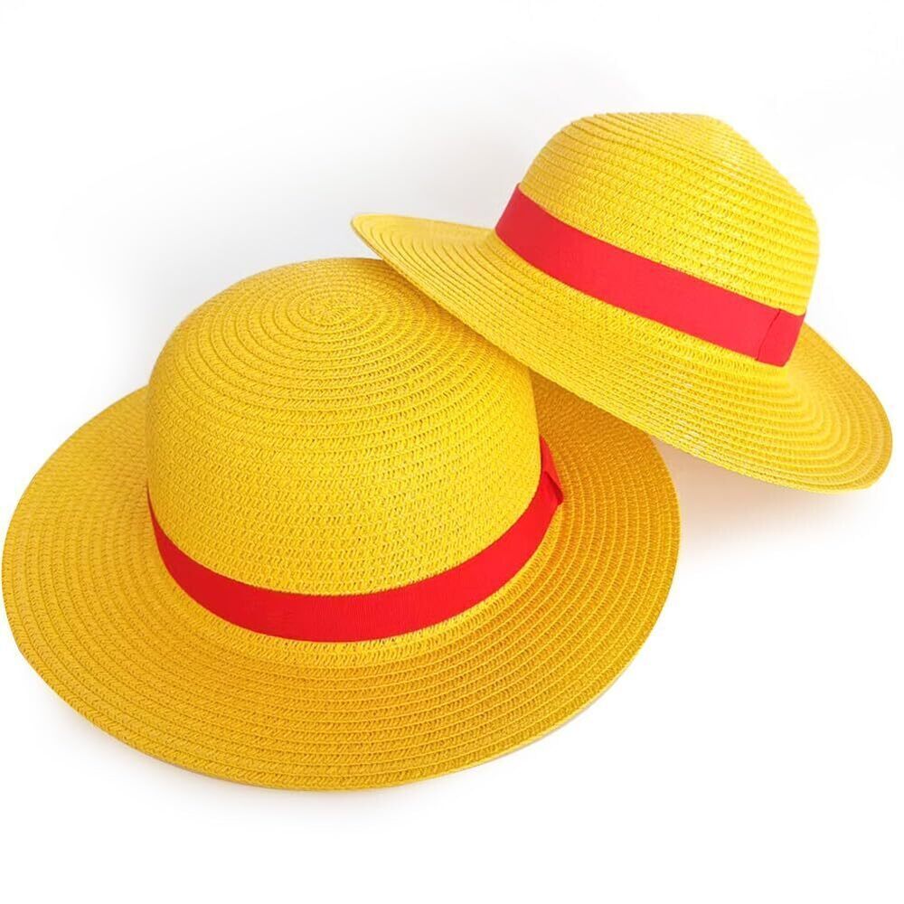 2981 2 Cosplay Straw Hat Set Large + Small, Cos Performance Props Costume